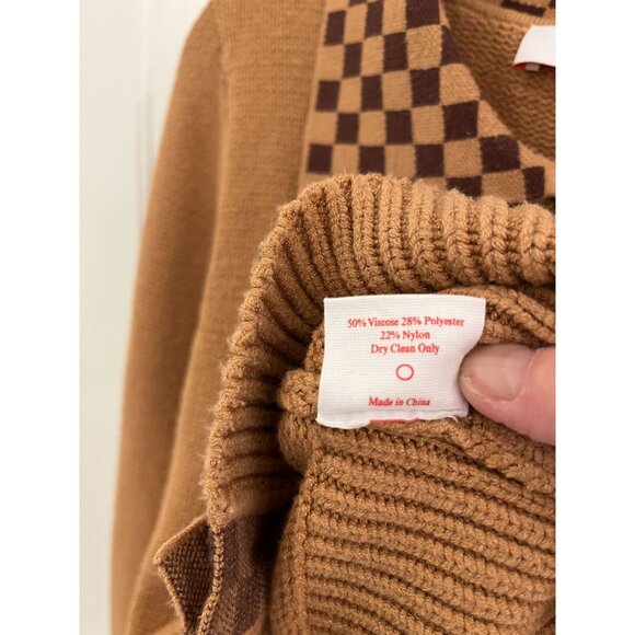 Lisa Says Gah Checkered Cropped Cardigan Sweater XS/S - Picture 9 of 9